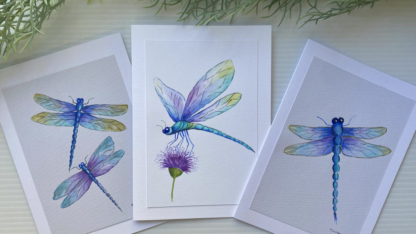 NEW Watercolour with Maureen: Dragonflies